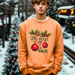 Funny Christmas Sweater, "OMG Becky Look at Her Bulbs" Sarcastic Christmas Sweatshirt
