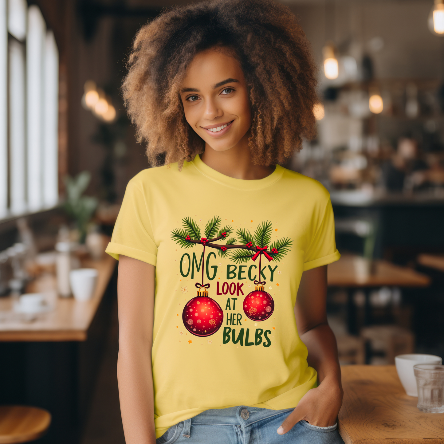 OMG Becky Look at Her Bulbs Sarcastic Christmas T-Shirt