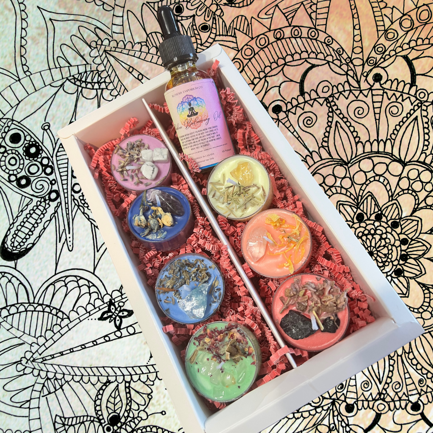 Chakra Balancing Oil & Tealight Gift Set