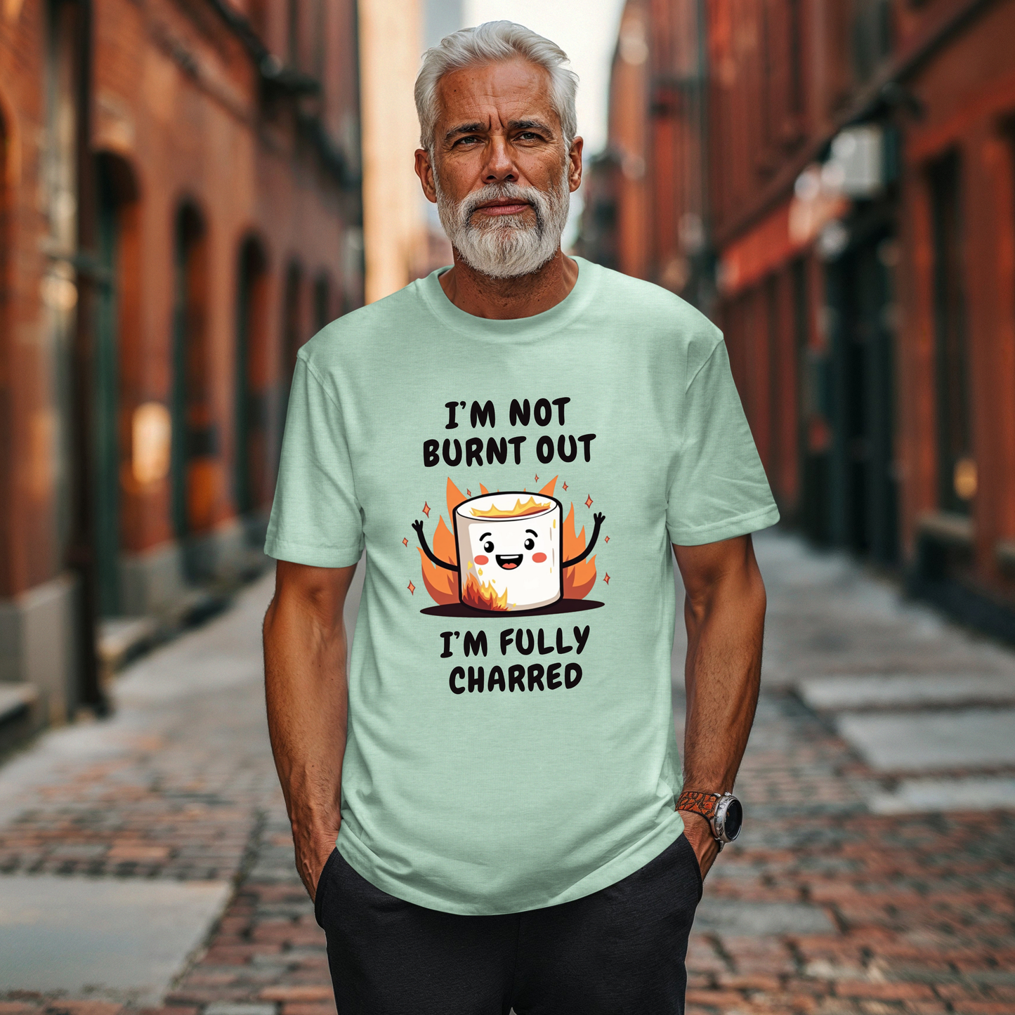 Funny I'm Not Burnt Out, I'm Fully Charred Marshmallow T-Shirt