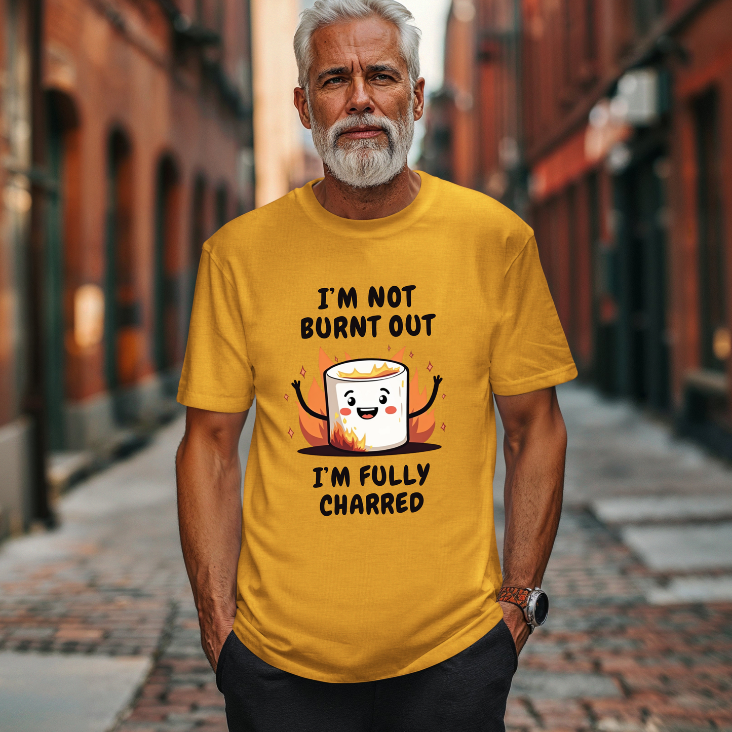 Funny I'm Not Burnt Out, I'm Fully Charred Marshmallow T-Shirt