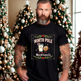North Pole Milk & Cookie Co. Christmas T-Shirt - Festive Whimsical Tee