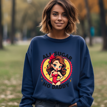 All Sugar No Daddy Retro Pin-Up Sweater