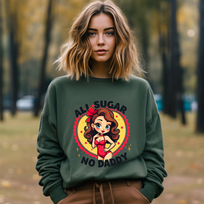 All Sugar No Daddy Retro Pin-Up Sweater