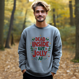 Dead Inside but Jolly AF Unisex Christmas Sweatshirt