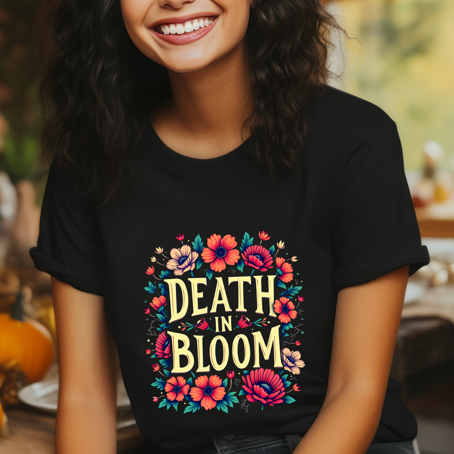 Floral Death in Bloom Graphic Tee