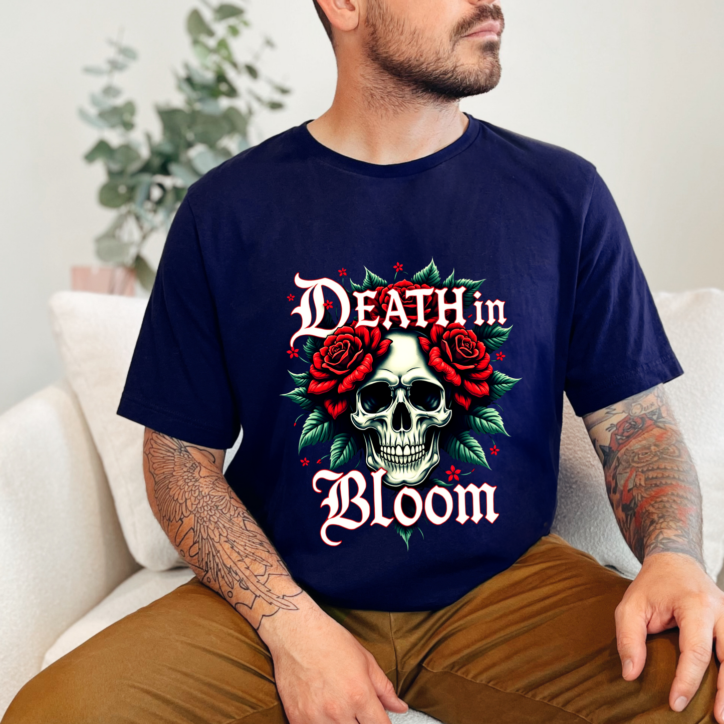Death in Bloom Floral Skull Tee