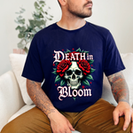 Gothic Floral Skull T-Shirt - Death in Bloom Tee