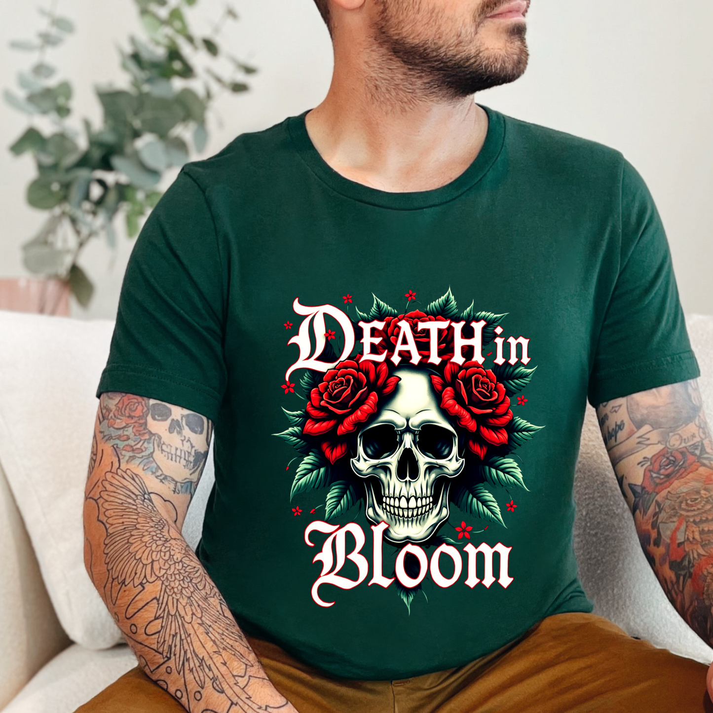 Death in Bloom Floral Skull Tee