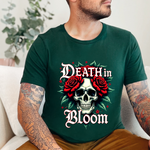 Gothic Floral Skull T-Shirt - Death in Bloom Tee