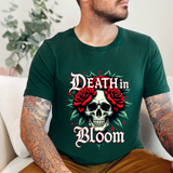 Gothic Floral Skull T-Shirt - Death in Bloom Tee