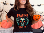 Skull Graphic Tee, Fear Me Love Me T-Shirt