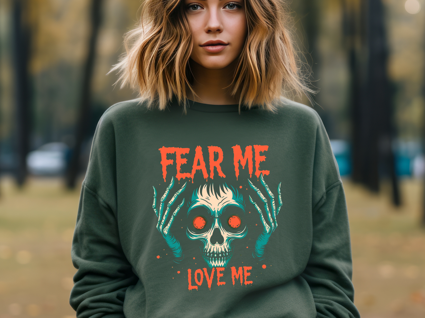 Fear Me Love Me Spooky Crewneck Sweater