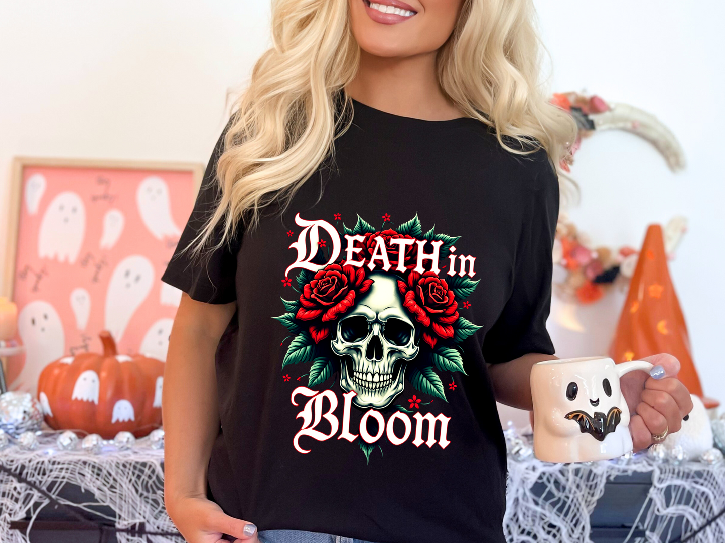 Death in Bloom Floral Skull Tee