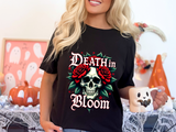 Gothic Floral Skull T-Shirt - Death in Bloom Tee