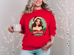 Funny Christmas Coquette Pin Up Girl Sweatshirt, Sarcastic Coquette Christmas Sweater