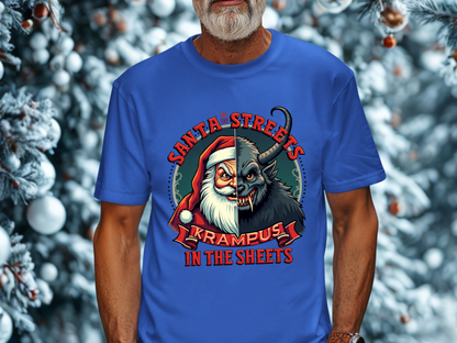 Krampus In The Sheets & Santa in the Streets Horror Holiday Tee