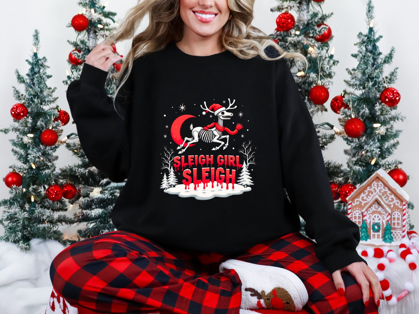 Sleigh Girl Sleigh Gothic Holiday Sweater