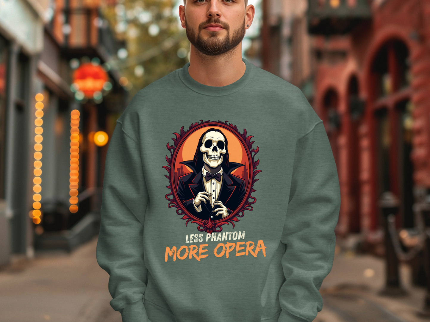 Funny Less Phantom More Opera Crewneck Sweatshirt
