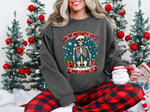Funny Skeleton Christmas Sweater, On The Naughty List & Loving It Christmas Sweatshirt