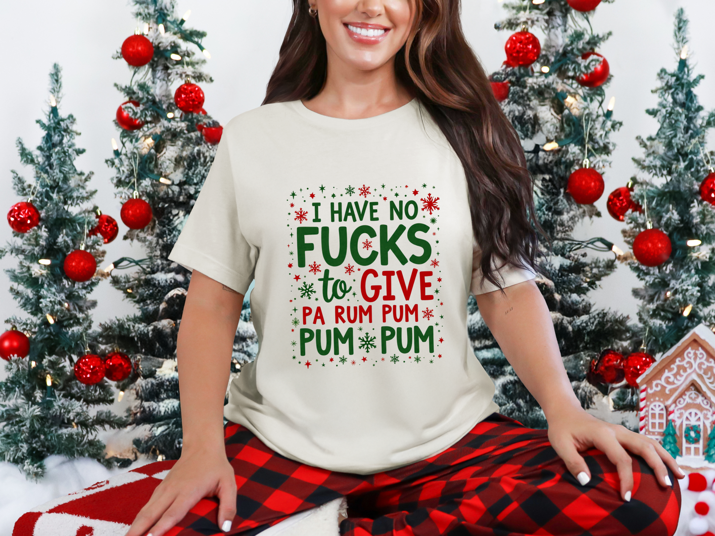 I Have No F*cks to Give Pa Rum Pa Pum Pum Funny Christmas T-Shirt