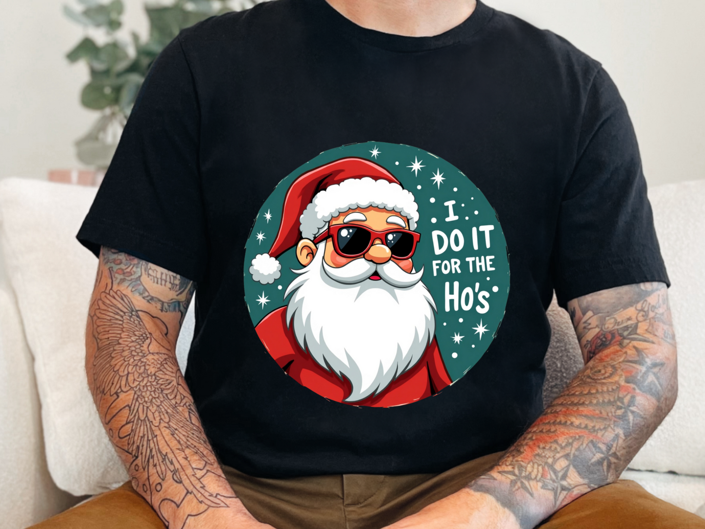 Sarcastic "I Do It For The Ho's" Christmas T-Shirt