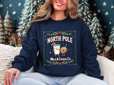 North Pole Milk & Cookie Co. Christmas Sweatshirt - Festive Whimsical Sweater