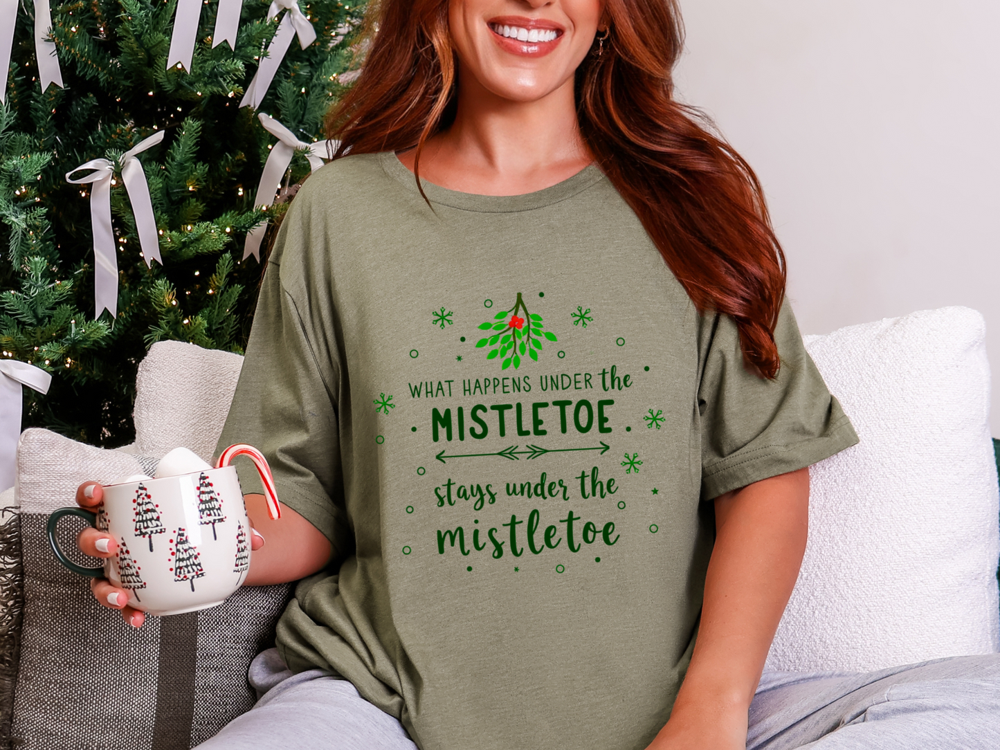 Mistletoe Kisses Christmas Tee