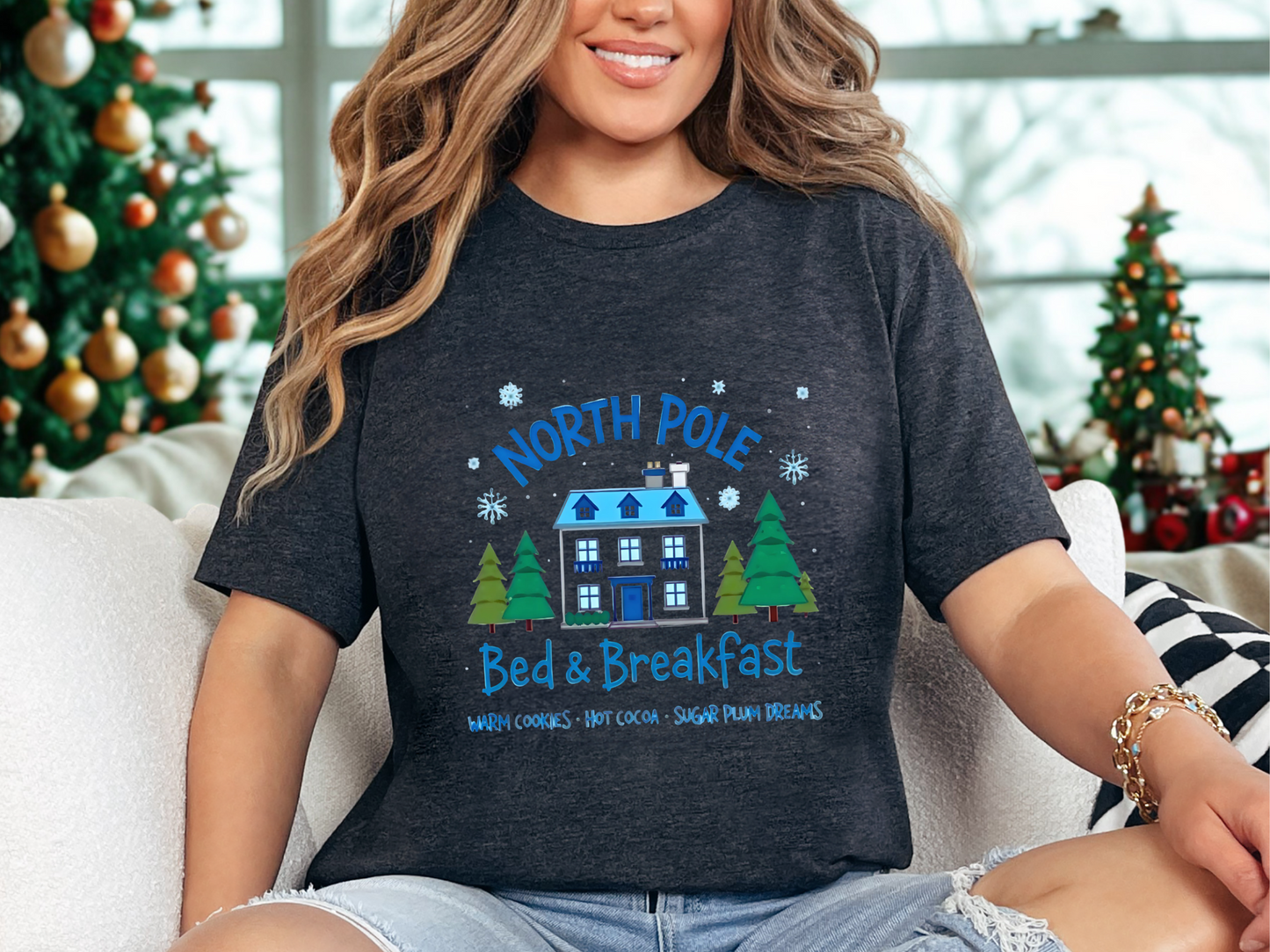 North Pole Bed & Breakfast Christmas Tee