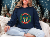 Experienced Ball Handler Funny Christmas Sweatshirt, Gothic Christmas Humor Sweater