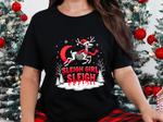 Gothic Skeleton Reindeer Christmas Tee - Sleigh Girl Sleigh Holiday Shirt