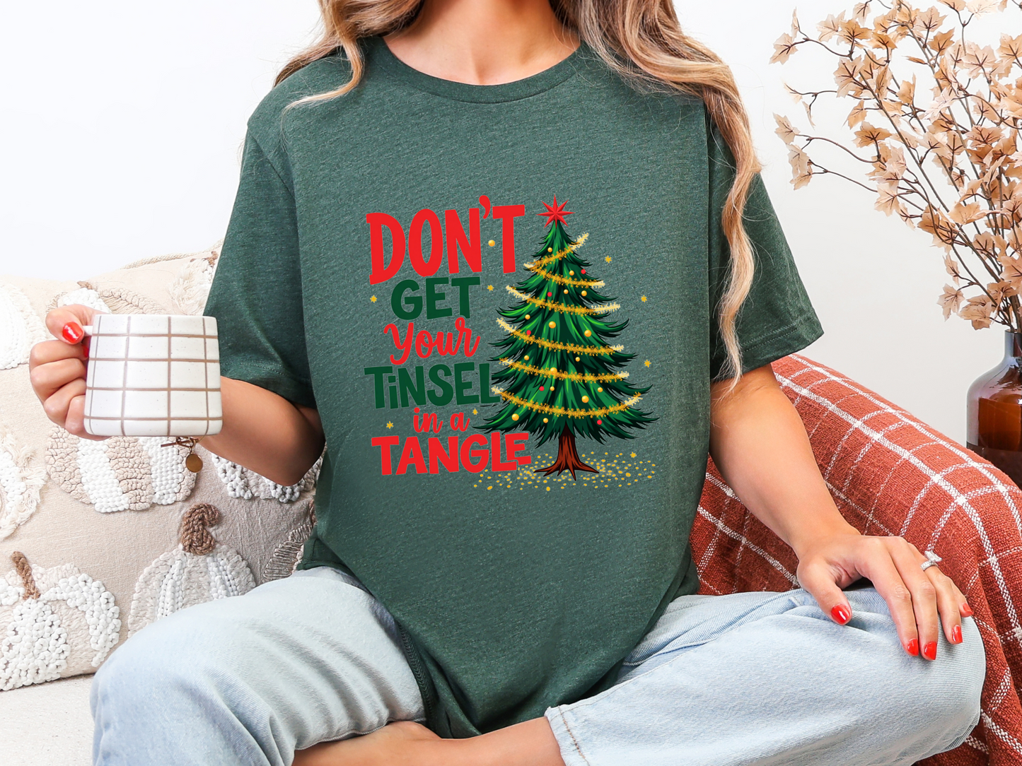 Funny "Don't Get Your Tinsel in a Tangle" T-Shirt