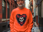 Gothic Horror Sweatshirt - Fear Me, Love Me Graphic Crewneck