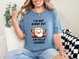Funny Charred Marshmallow T-Shirt – Sarcastic Burnt Out Tee