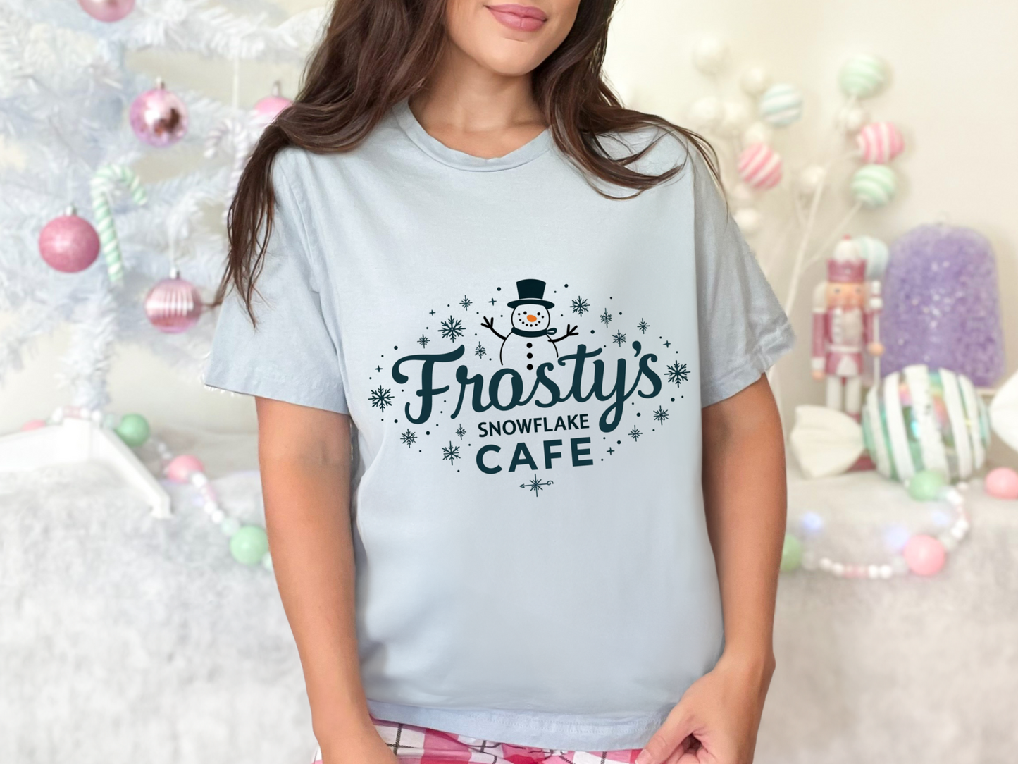 Frosty's Snowflake Café Christmas T-Shirt