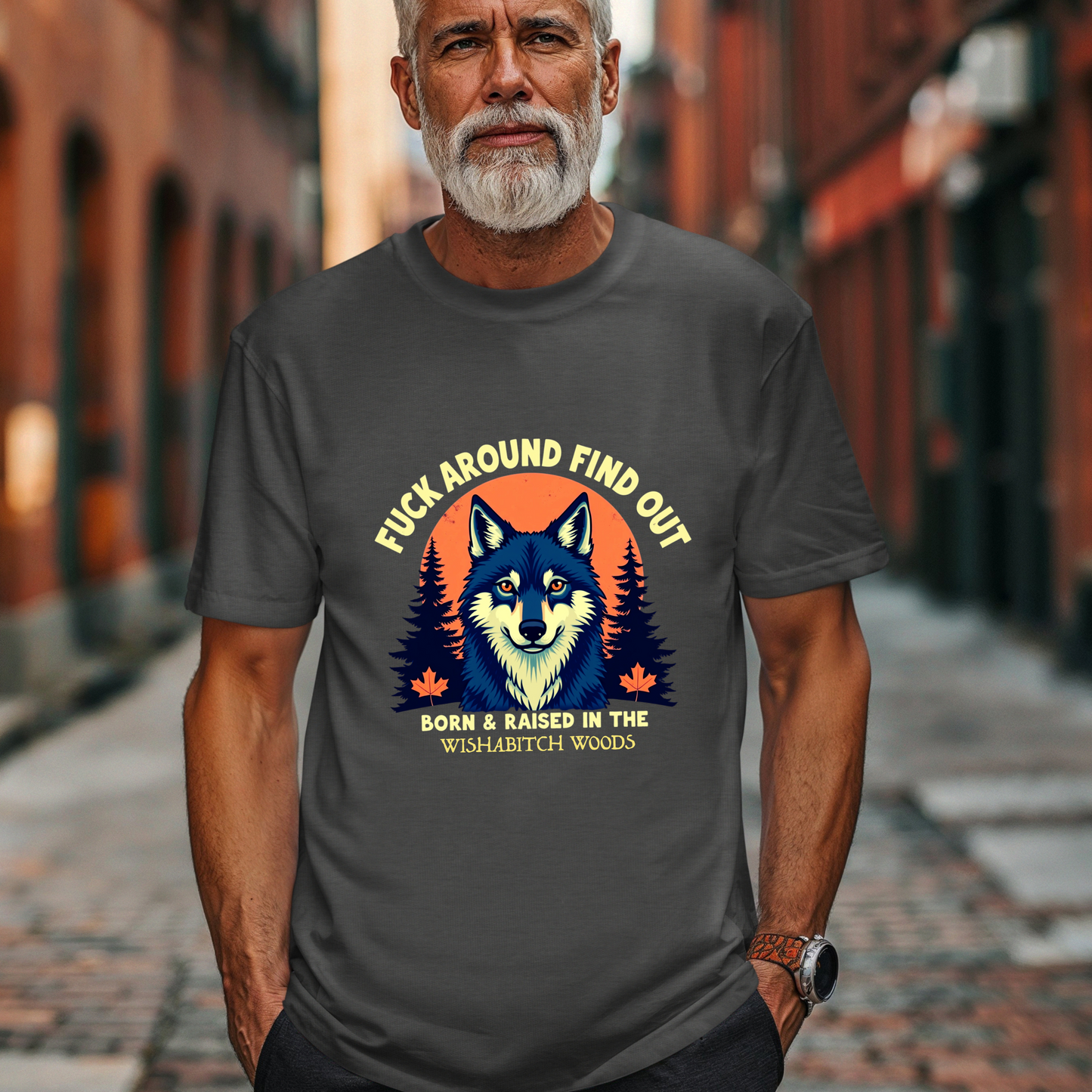 Sarcastic FAFO Wolf T-Shirt