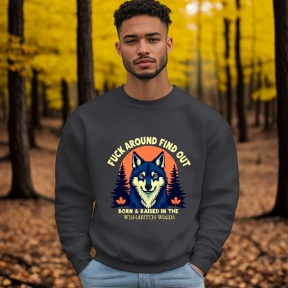 Sarcastic FAFO Wolf Statement Sweatshirt