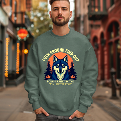 Sarcastic FAFO Wolf Statement Sweatshirt
