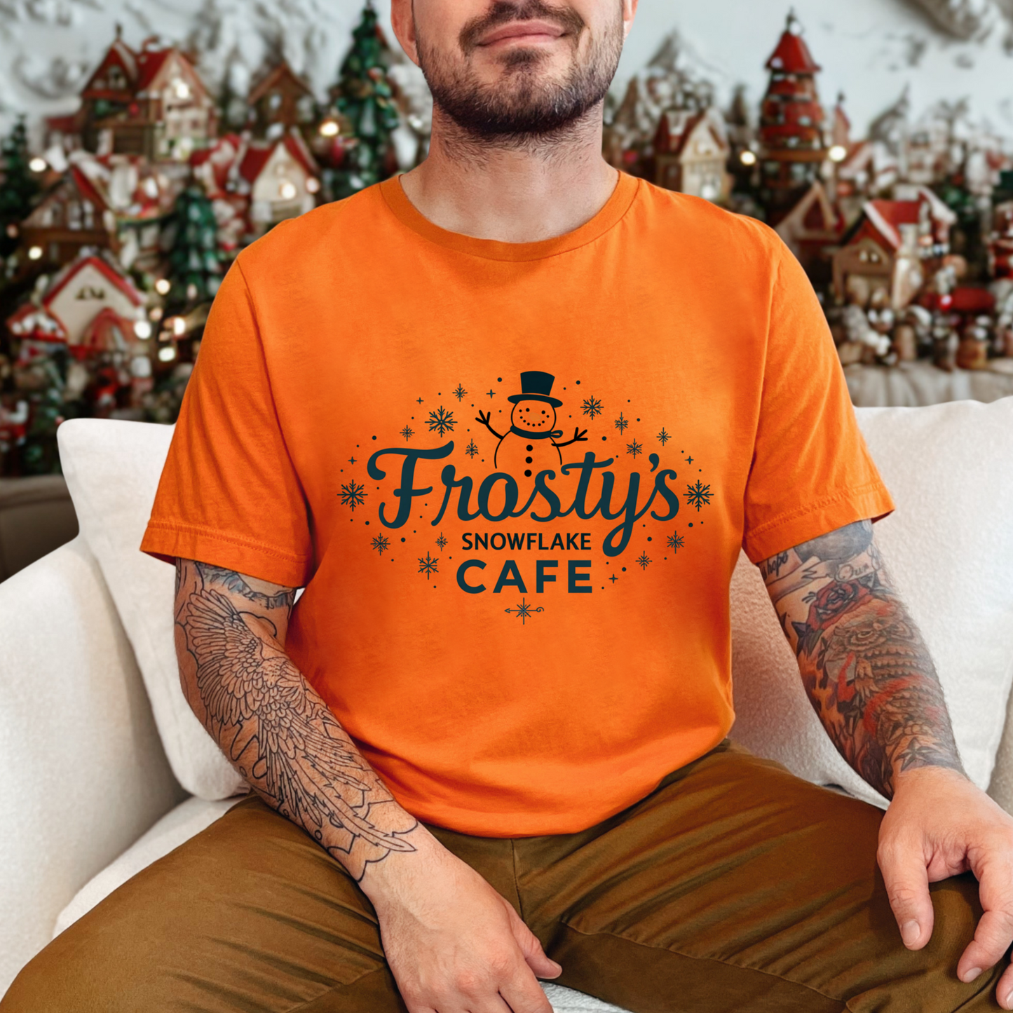 Frosty's Snowflake Café Christmas T-Shirt