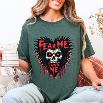 Gothic Fear Me Love Me Skull Tee