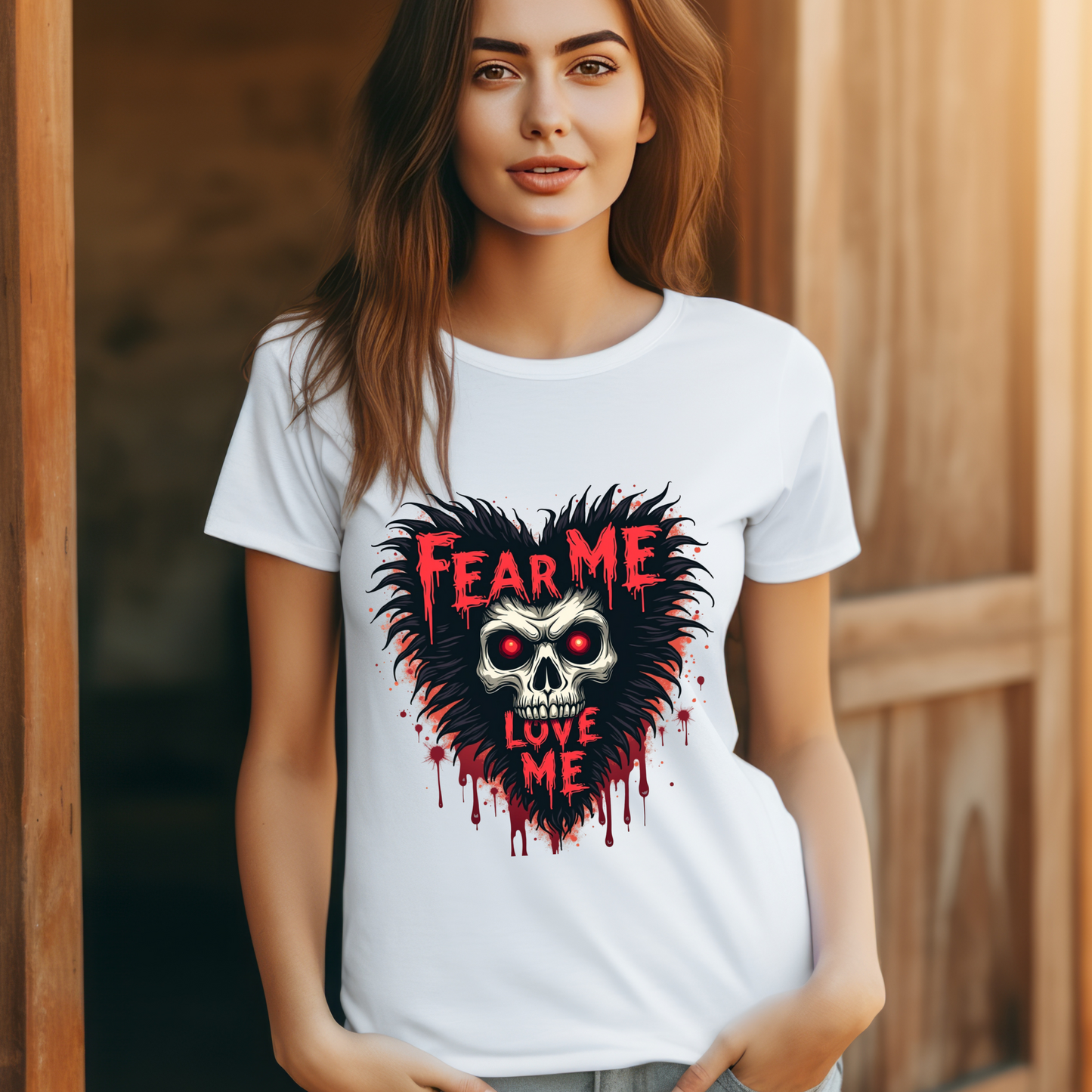 Gothic Fear Me Love Me Skull Tee