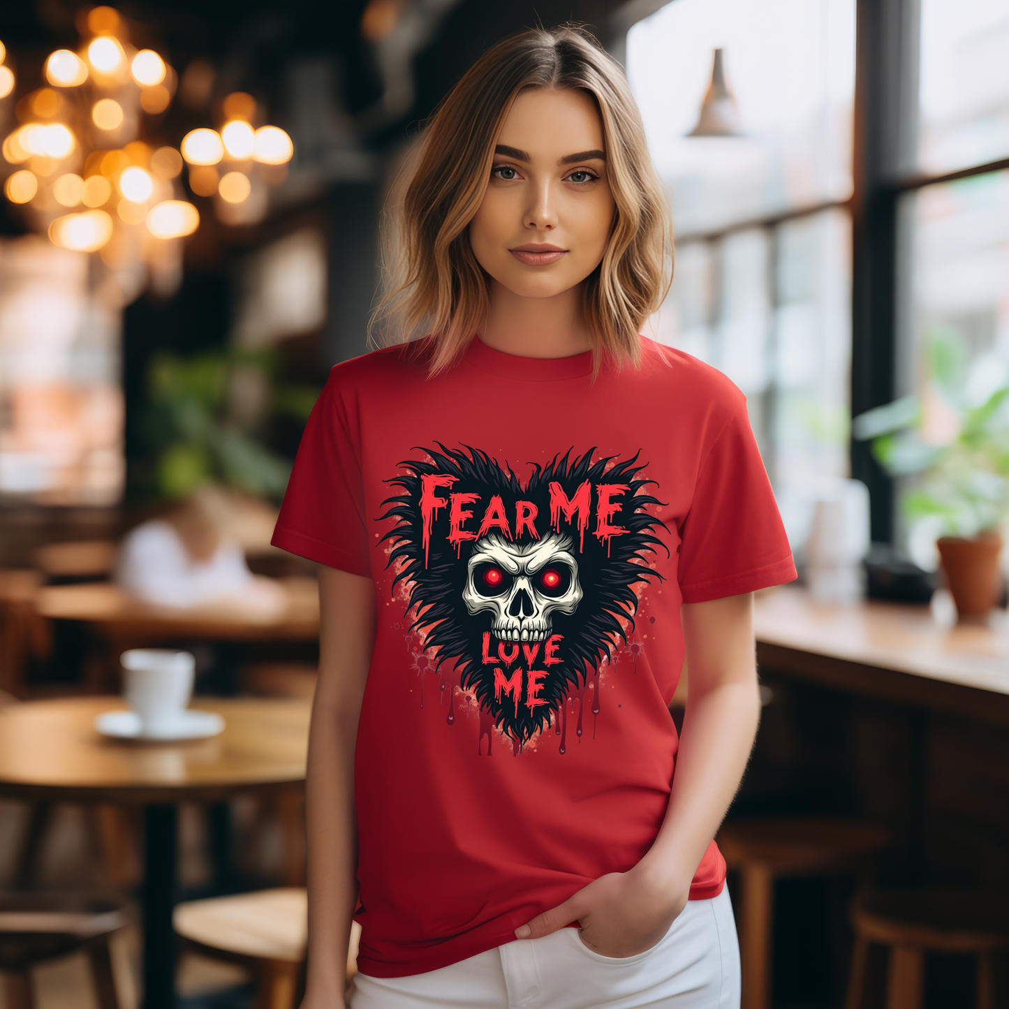 Gothic Fear Me Love Me Skull Tee