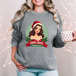 Funny Christmas Coquette Pin Up Girl Sweatshirt, Sarcastic Coquette Christmas Sweater