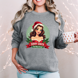 Funny Christmas Coquette Pin Up Girl Sweatshirt, Sarcastic Coquette Christmas Sweater