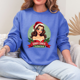 Funny Christmas Coquette Pin Up Girl Sweatshirt, Sarcastic Coquette Christmas Sweater