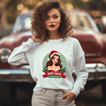 Funny Christmas Coquette Pin Up Girl Sweatshirt, Sarcastic Coquette Christmas Sweater
