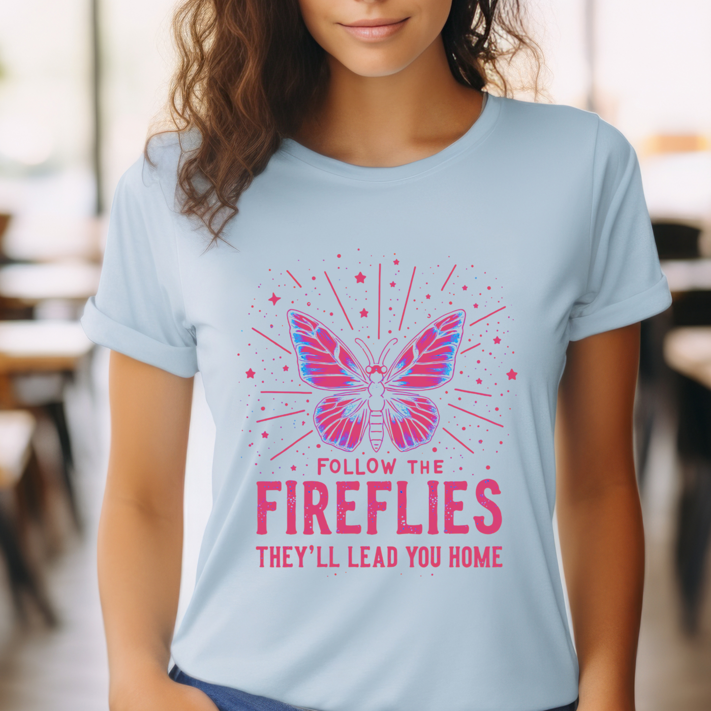 Follow the Fireflies Inspirational Tee