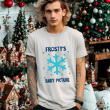 Cute Frosty Christmas Tee - "Frosty's First Baby Picture" Whimsical Christmas T-Shirt