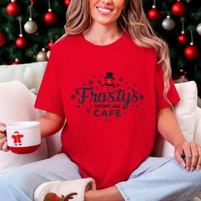 Frosty's Snowflake Café Christmas T-Shirt