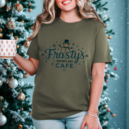Frosty's Snowflake Café Christmas T-Shirt